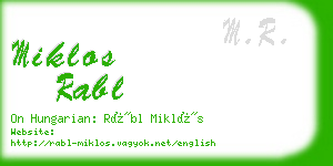 miklos rabl business card